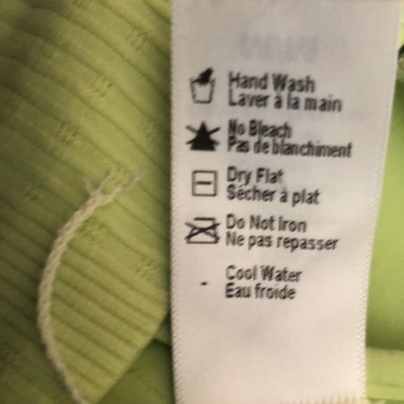 L*Space Siren V-Neck Ribbed Bikini Swimsuit Top Size M Green New - Picture 8 of 11